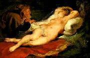 Peter Paul Rubens angelica och eremiten oil painting